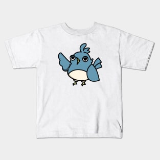 cute blue jay cartoon drawing design Kids T-Shirt